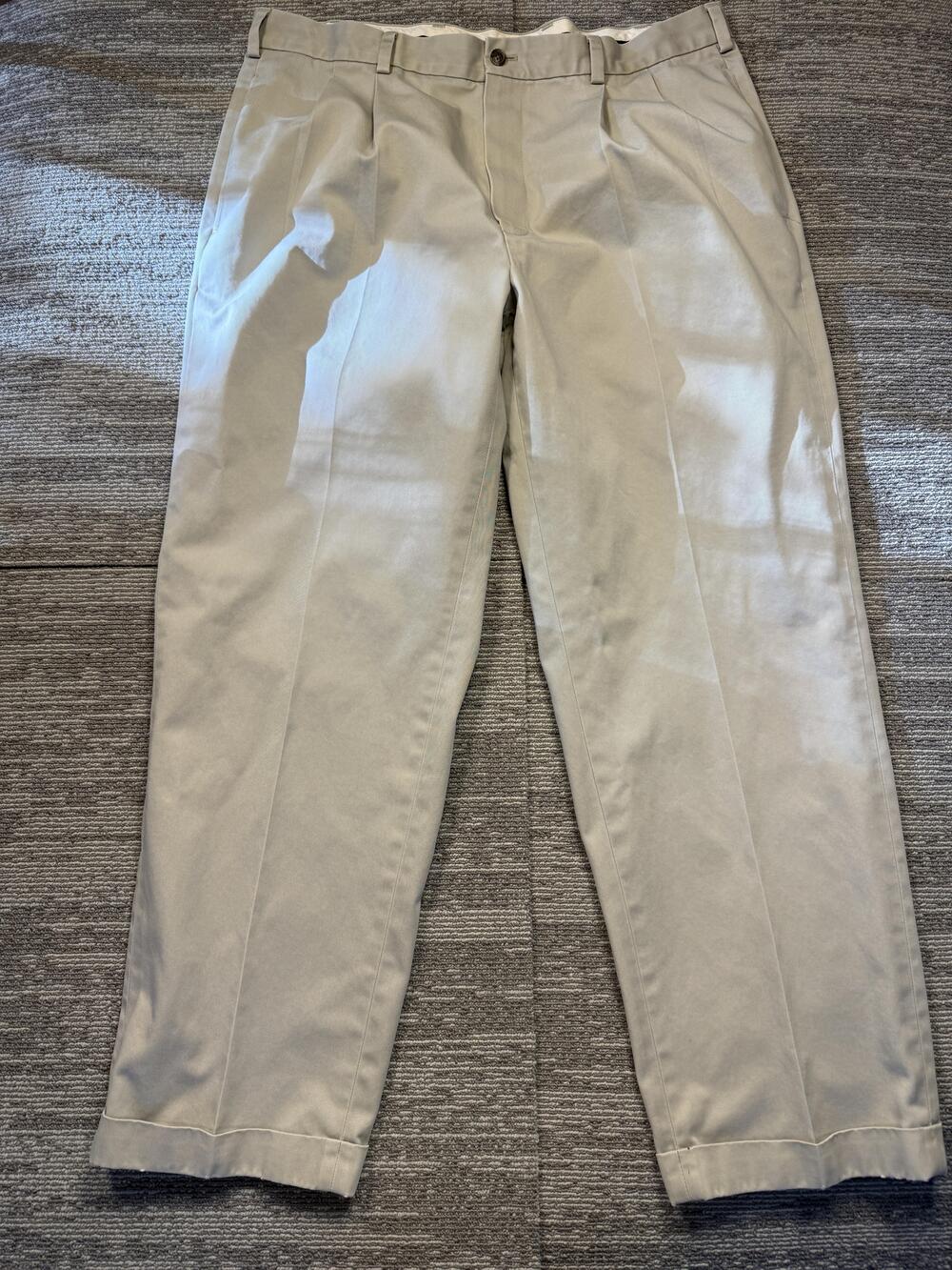 Brooks Brothers Pants Mens 38x30 Beige Advantage Chino Clark Fit Straight